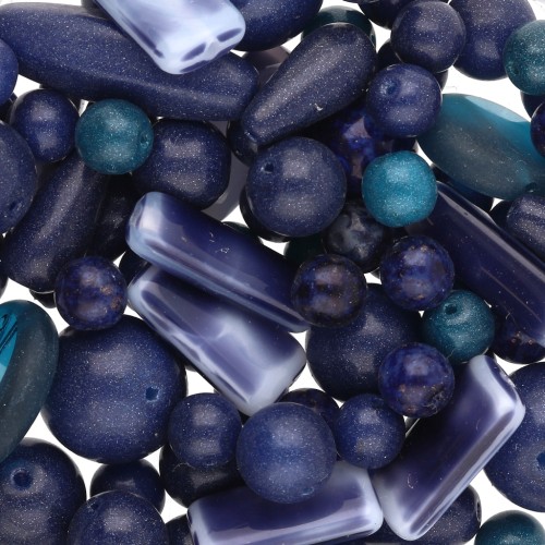 Bohemian beads assortment - Mix Dark Night Blue x50g