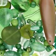 Bohemian beads assortment - Mix Green x50g