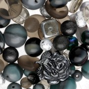 Bohemian beads assortment - Mix Dark Grey x50g