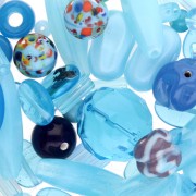 Bohemian beads assortment - Mix Light Blue x50g