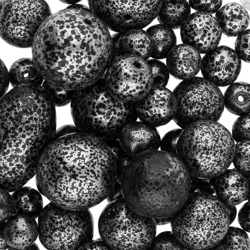 Bohemian beads assortment - Mix Silver Metallic x50g