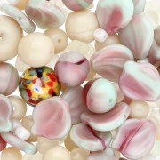 Bohemian beads assortment - Mix Pink - Mint x50g|raw }}