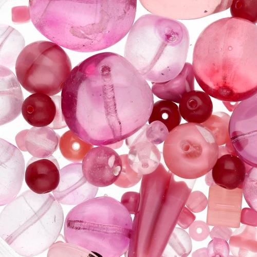 Bohemian beads assortment - Mix Pink x50g