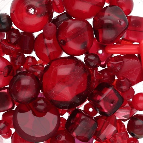 Bohemian beads assortment - Mix Red x50g