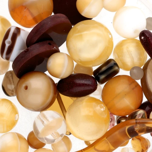Bohemian beads assortment - Mix Topaz x50g