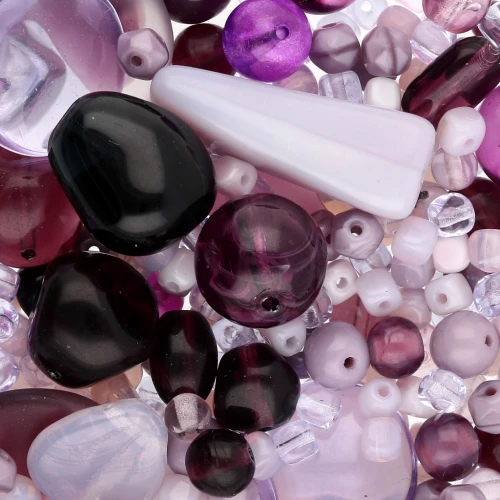 Bohemian beads assortment - Mix Violet x50g