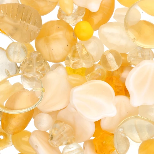 Bohemian pearl assortment - Mix Yellow x50g