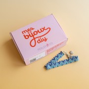 My DIY Jewelry - Miyuki Peyote Stitch Bracelet Kit (Pair) - Blue - Silver