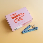 My DIY Jewelry - Miyuki Peyote Stitch Bracelet Kit (Pair) - Blue - Silver