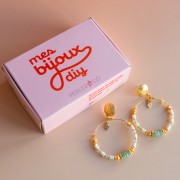 My DIY jewelry - Aventurine natural stone pendant earrings kit