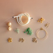 My DIY jewelry - Aventurine natural stone pendant earrings kit