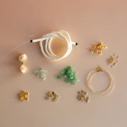 My DIY jewelry - Aventurine natural stone pendant earrings kit