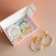 My DIY jewelry - Aventurine natural stone pendant earrings kit
