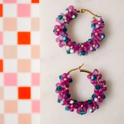 Mes bijoux DIY - Flower creole kit with toupies beads