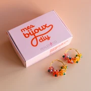 Mes bijoux DIY - Orange beaded flower creole kit