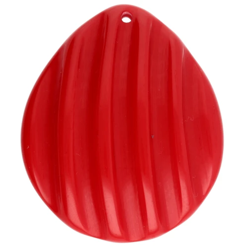 Shell pendant 44x37 mm in resin - Red x1