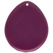 Shell pendant 44x37 mm in resin - Plum x1