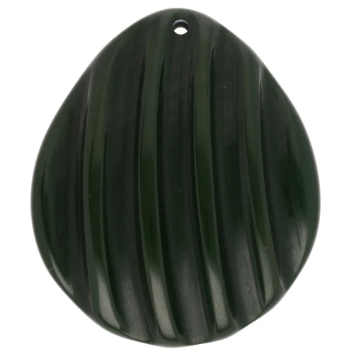 Shell pendant 44x37 mm in resin - Fir green x1