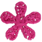 31 mm raffia flower pendant - Fuschia x1