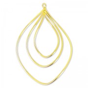 Drop spiral pendant 55 mm fine with fine gold plated HQ x1|raw }}