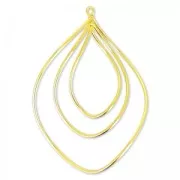 Drop spiral pendant 55 mm fine with fine gold plated HQ x1