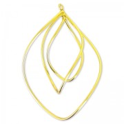 Drop spiral pendant 55 mm fine with fine gold plated HQ x1