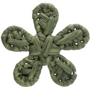 31 mm raffia flower pendant - Khaki x1