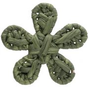 31 mm raffia flower pendant - Khaki x1
