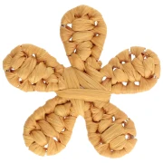 31 mm raffia flower pendant - Saffron x1