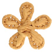 31 mm raffia flower pendant - Saffron x1