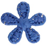 Royal Blue - 31 mm raffia flower pendant - Royal Blue x1 31 mm raffia flower pendant - Royal Blue x1
