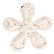 Ecru - 31 mm raffia flower pendant - Ecru x1 31 mm raffia flower pendant - Ecru x1