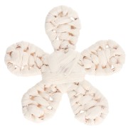 31 mm raffia flower pendant - Ecru x1