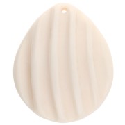 Shell pendant 44x37 mm in resin - Ecru x1