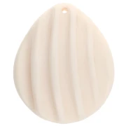 Shell pendant 44x37 mm in resin - Ecru x1