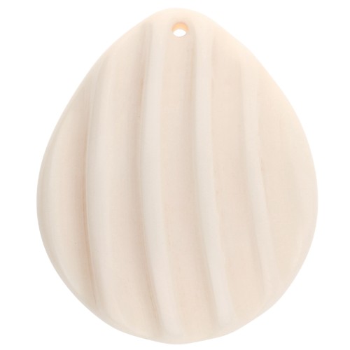 Shell pendant 44x37 mm in resin - Ecru x1