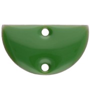 Green - Metal dividers - half-moon - 2 holes epoxy resin 10x17 mm - Green x6 Metal dividers - half-moon - 2 holes epoxy resin 10x17 mm - Green x6