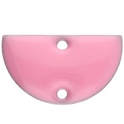 Pink - Metal dividers - half-moon - 2 holes epoxy resin 10x17 mm - Pink x6 Metal dividers - half-moon - 2 holes epoxy resin 10x17 mm - Pink x6
