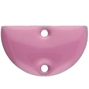 Metal dividers - half-moon - 2 holes epoxy resin 10x17 mm - Lilac x6