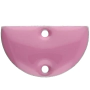 Metal dividers - half-moon - 2 holes epoxy resin 10x17 mm - Lilac x6