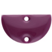 Purple - Metal dividers - half-moon - 2 holes epoxy resin 10x17 mm - Violet x6 Metal dividers - half-moon - 2 holes epoxy resin 10x17 mm - Violet x6