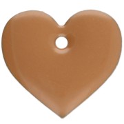 Metal and epoxy resin hearts - 12x13 mm - Cinnamon x6