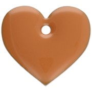 Metal and epoxy resin hearts - 12x13 mm - Mustard x6