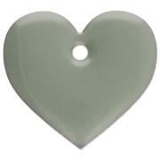 Metal and epoxy resin hearts - 12x13 mm - Jade Green x6