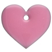 Metal and epoxy resin hearts - 12x13 mm - Pink x6