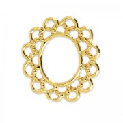 Oval baroque spacer 16 mm gold tone HQ|raw }}