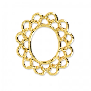 Oval baroque spacer 16 mm gold tone HQ