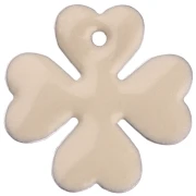 Sequins Clover in metal and epoxy resin 16 mm - Cream x4