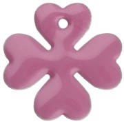 Metal and epoxy resin Trefoil sequins 16 mm - Lilac x4