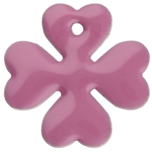 Metal and epoxy resin Trefoil sequins 16 mm - Lilac x4